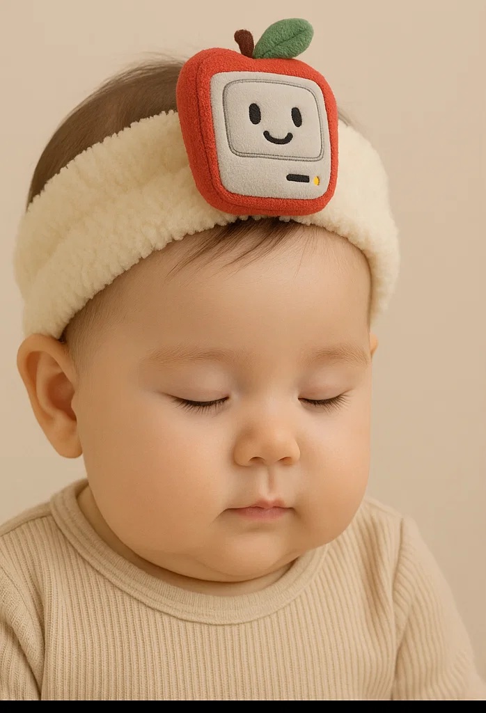 Apple Monitor Plush Baby Headband – Retro Tech-Inspired Design